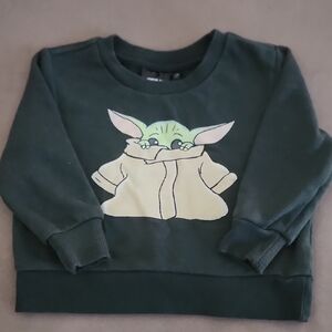 Star Wars Dark Green Baby Yoda Sweatshirt